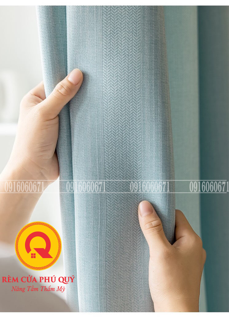 Rèm Cửa màu xanh Mint