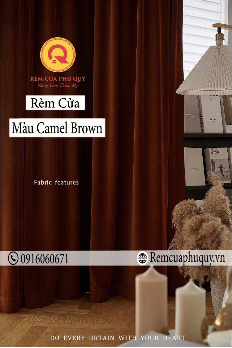 Rèm Cửa Màu Camel Brown
