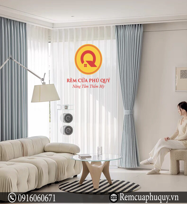 Rèm Cửa Đẹp Màu Xanh Dương