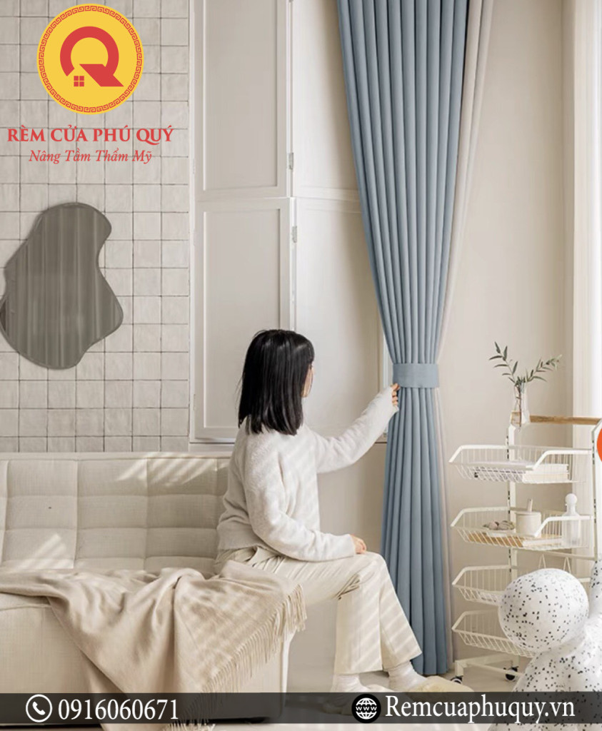 Rèm Cửa Đẹp Màu Xanh Dương